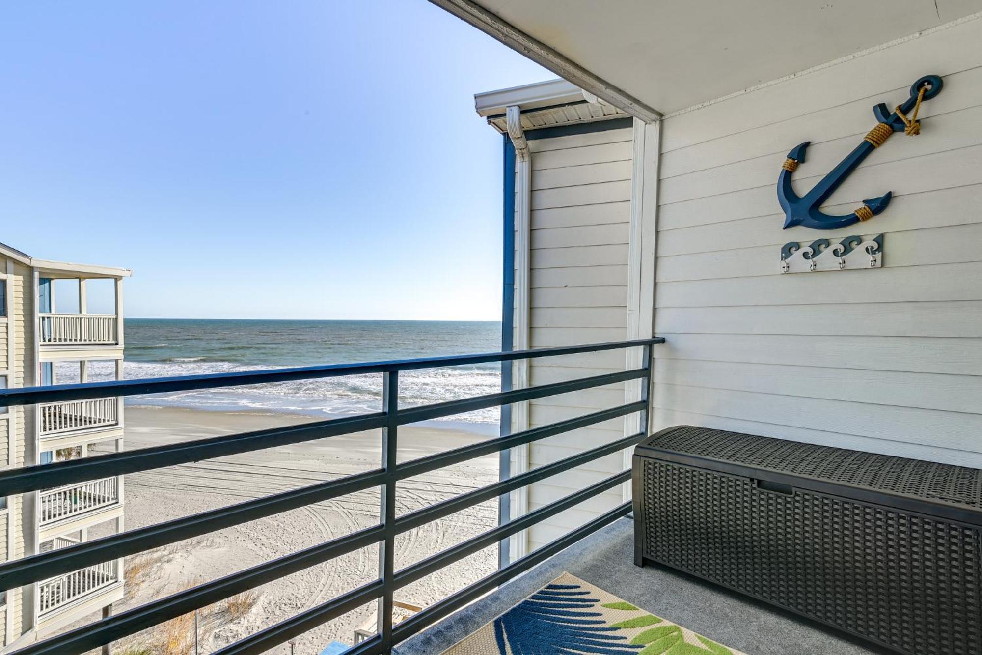 Cozy Beachfront Condo With Wifi, Views And Pool Access Myrtle Beach Bagian luar foto